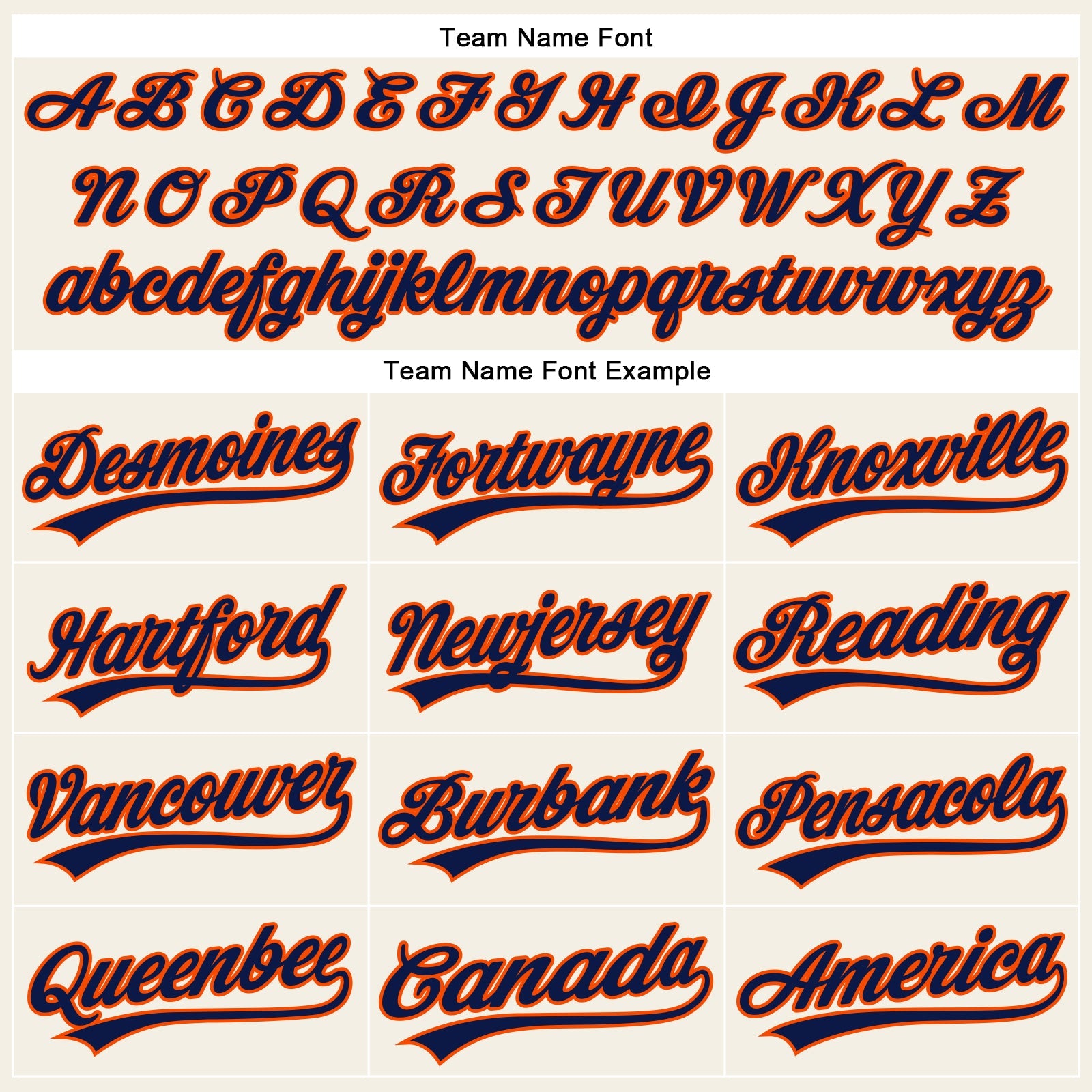 Custom Cream Navy Pinstripe Orange Authentic Baseball Jersey view 4