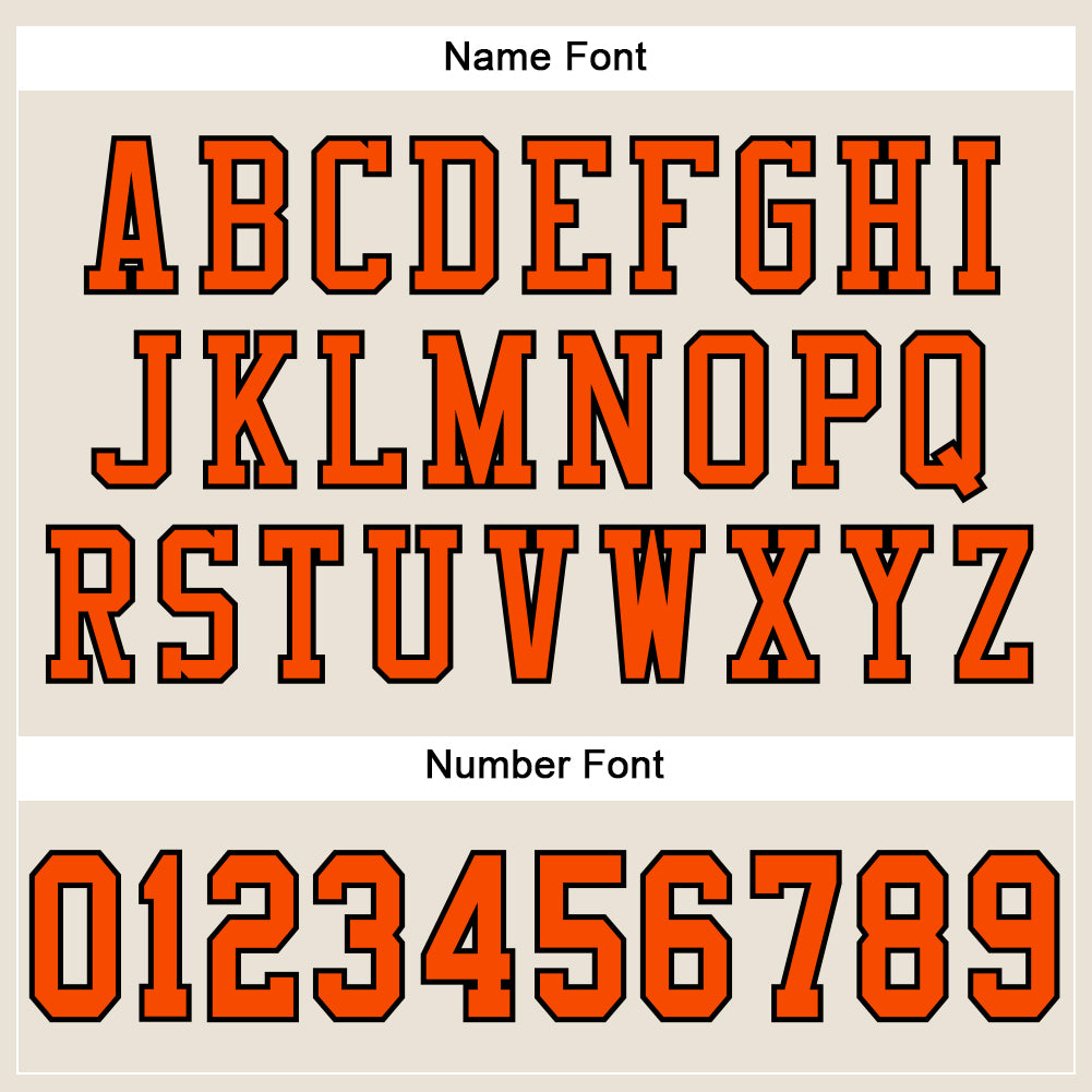 Custom Cream Orange-Black Mesh Authentic Football Jersey view 4