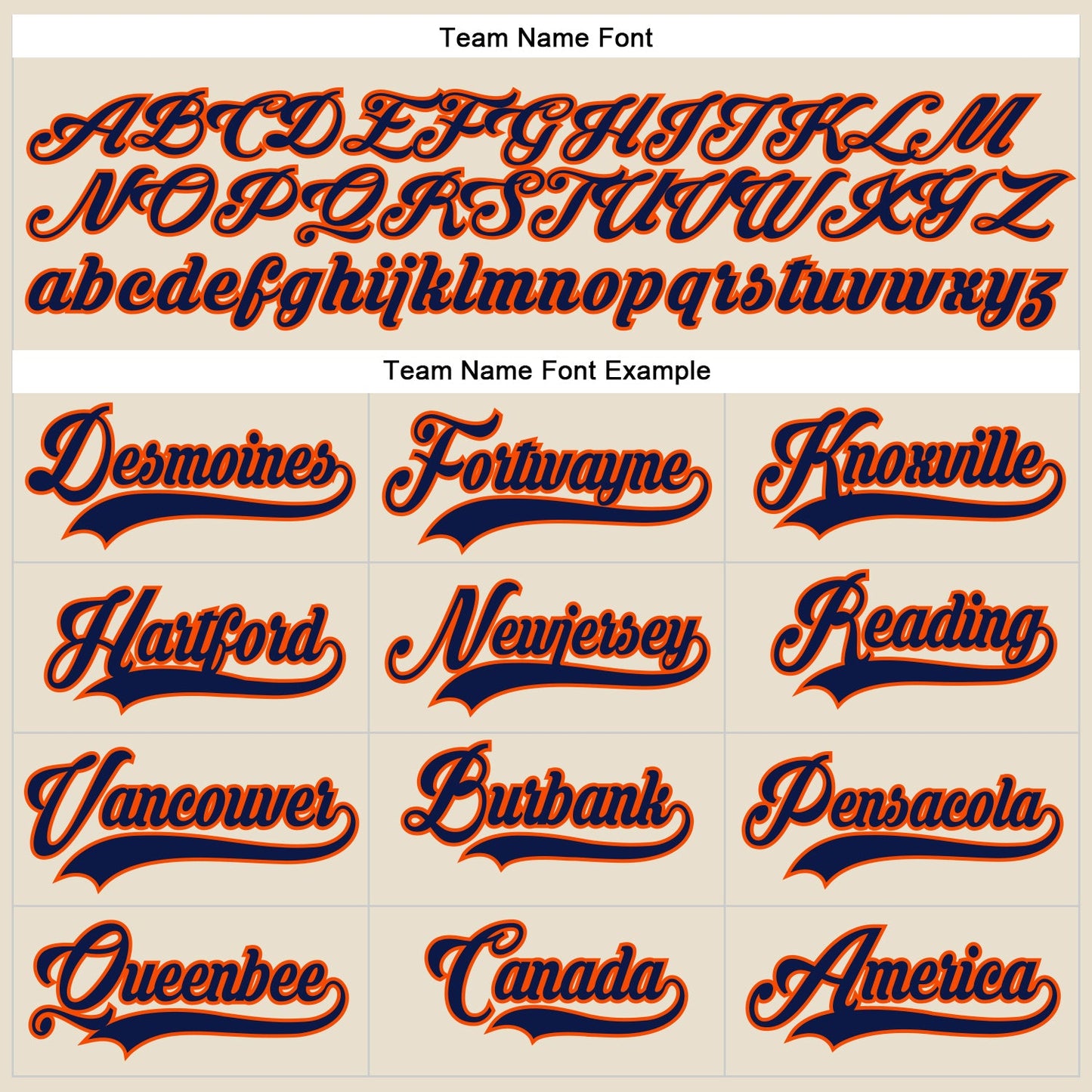 Custom Cream Navy-Orange Hockey Lace Neck Jersey view 4