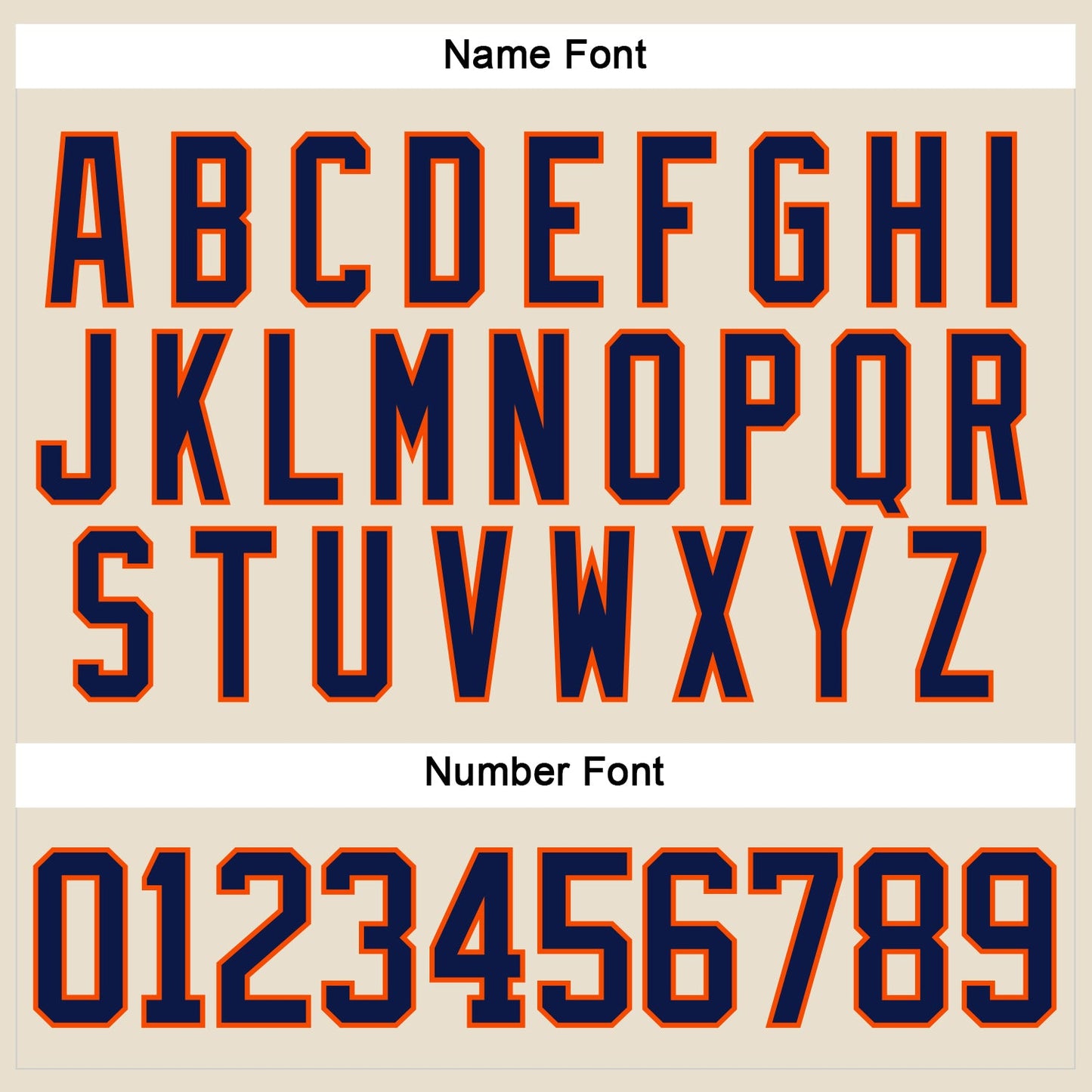 Custom Cream Navy-Orange Hockey Lace Neck Jersey view 5