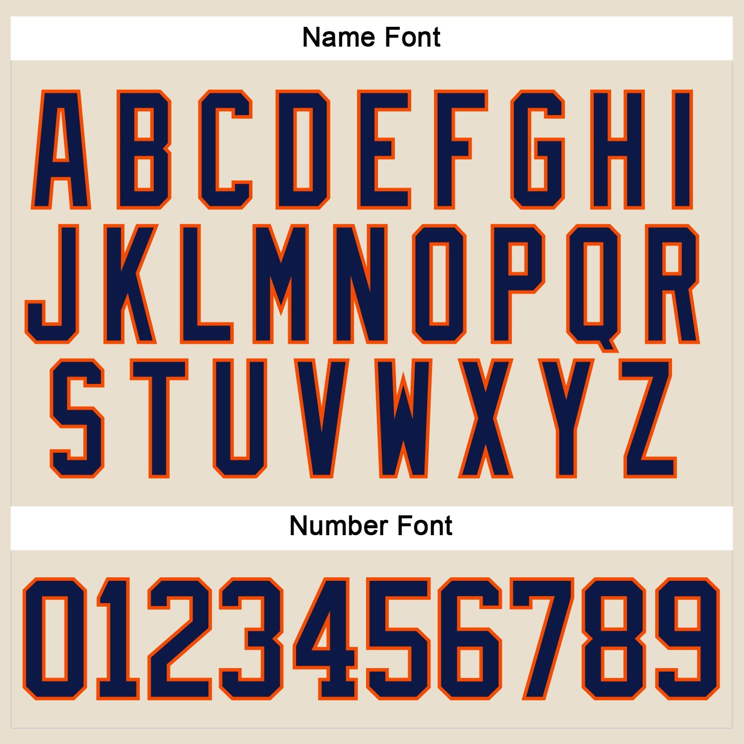 Custom Cream Navy-Orange Hockey Lace Neck Jersey view 5