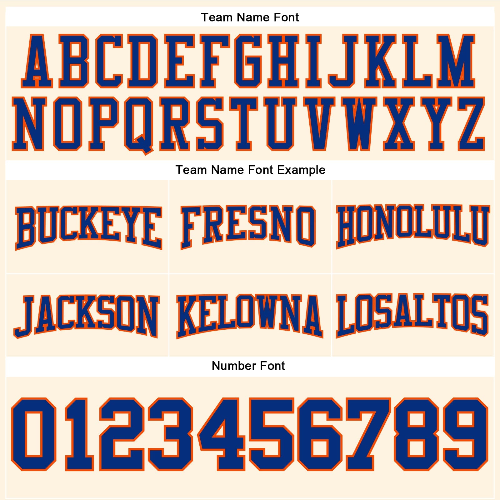 Custom Stitched Cream Royal-Orange Football Pullover Sweatshirt Hoodie view 3