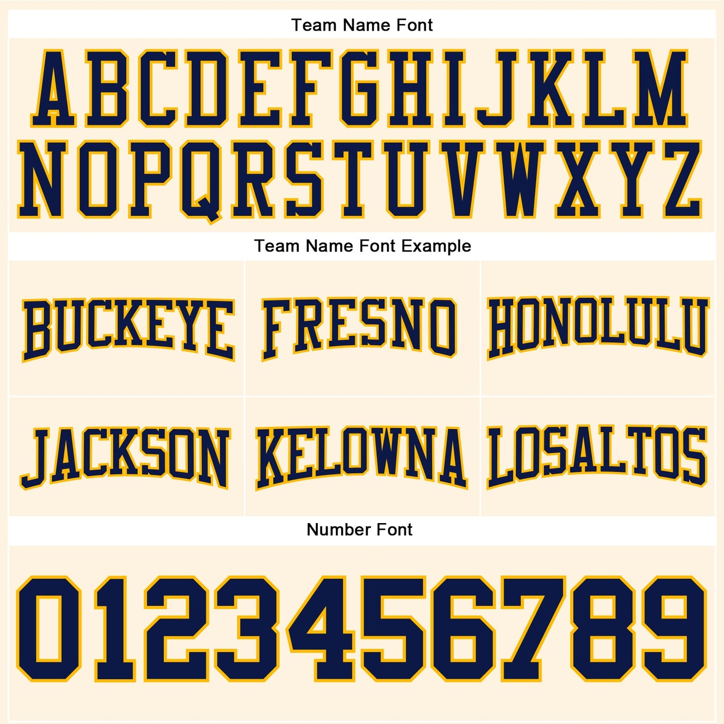 Custom Stitched Cream Navy-Gold Football Pullover Sweatshirt Hoodie view 3