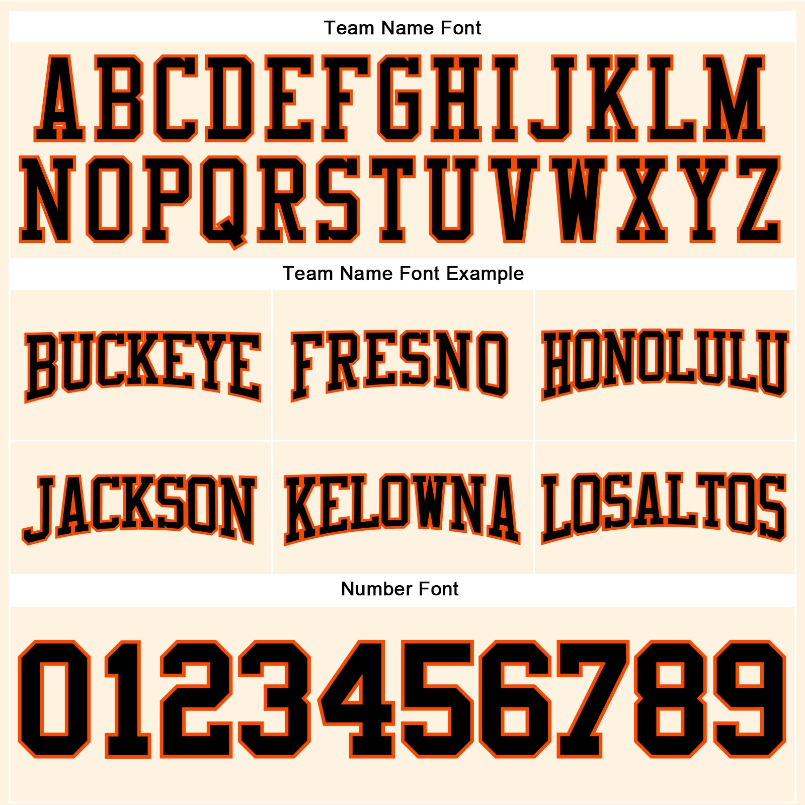 Custom Stitched Cream Black-Orange Football Pullover Sweatshirt Hoodie view 3