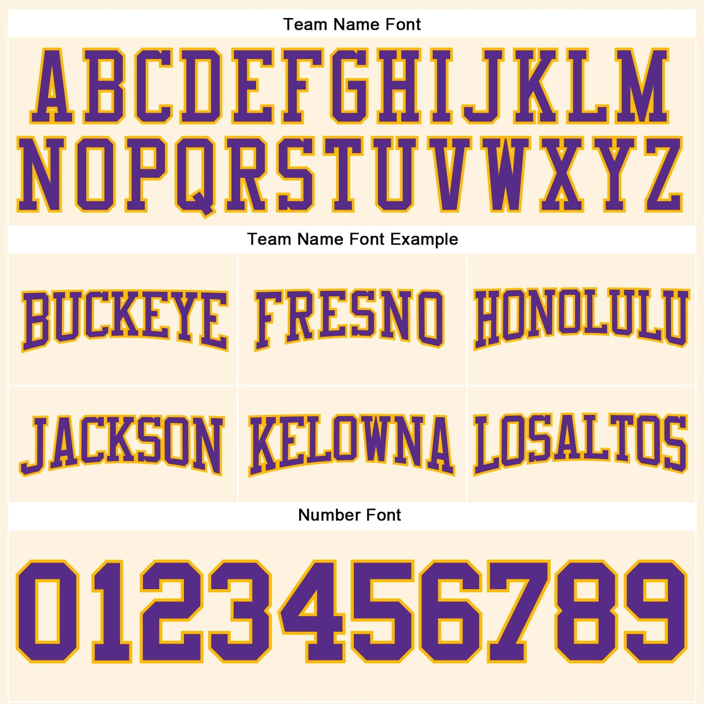 Custom Stitched Cream Purple-Gold Football Pullover Sweatshirt Hoodie view 3