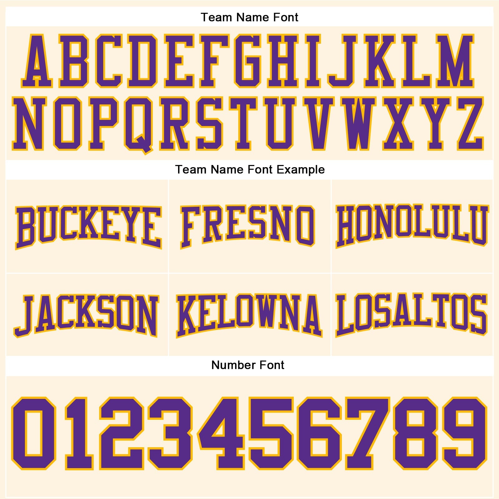 Custom Stitched Cream Purple-Gold Football Pullover Sweatshirt Hoodie view 3