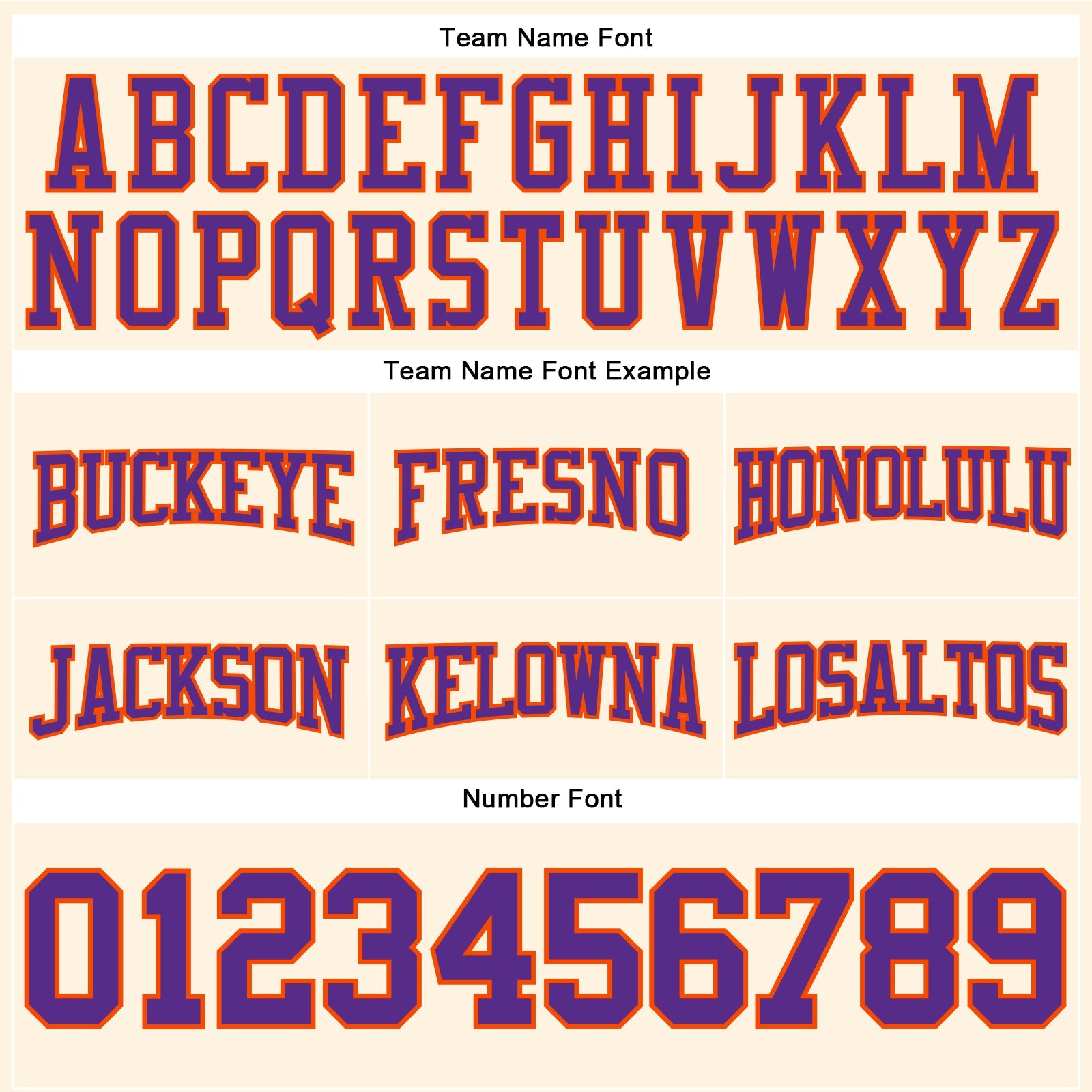 Custom Stitched Cream Purple-Orange Football Pullover Sweatshirt Hoodie view 3