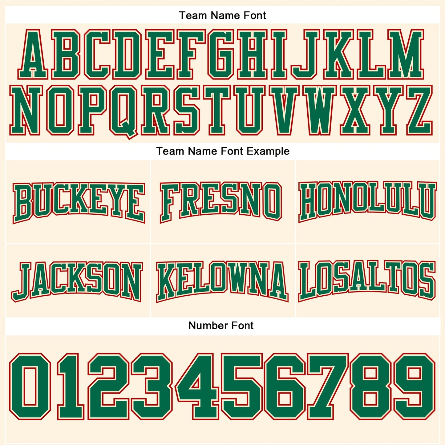 Custom Stitched Cream Kelly Green-Red Football Pullover Sweatshirt Hoodie view 3