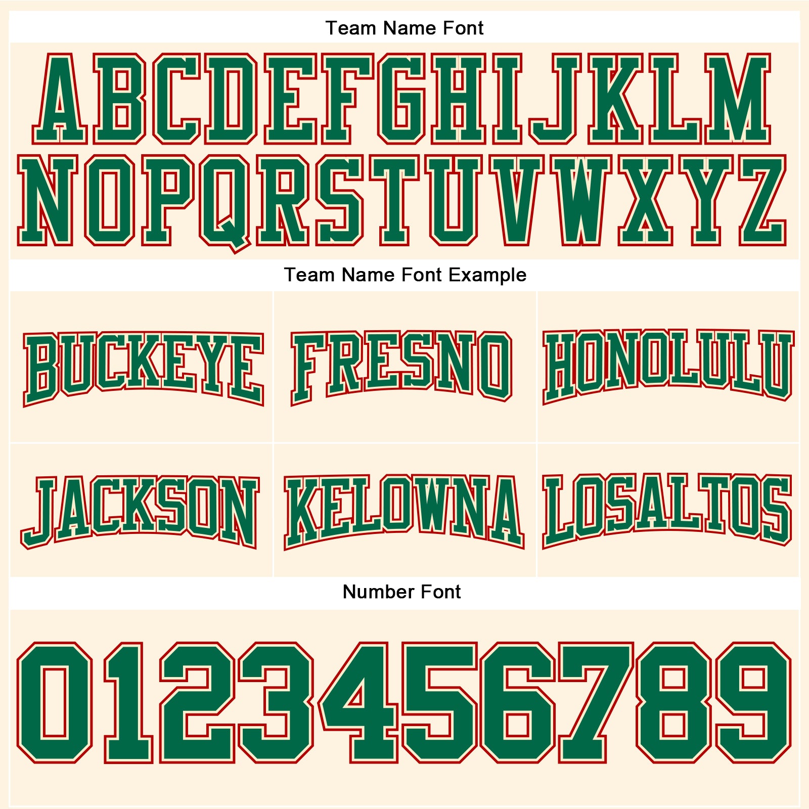 Custom Stitched Cream Kelly Green-Red Football Pullover Sweatshirt Hoodie view 3