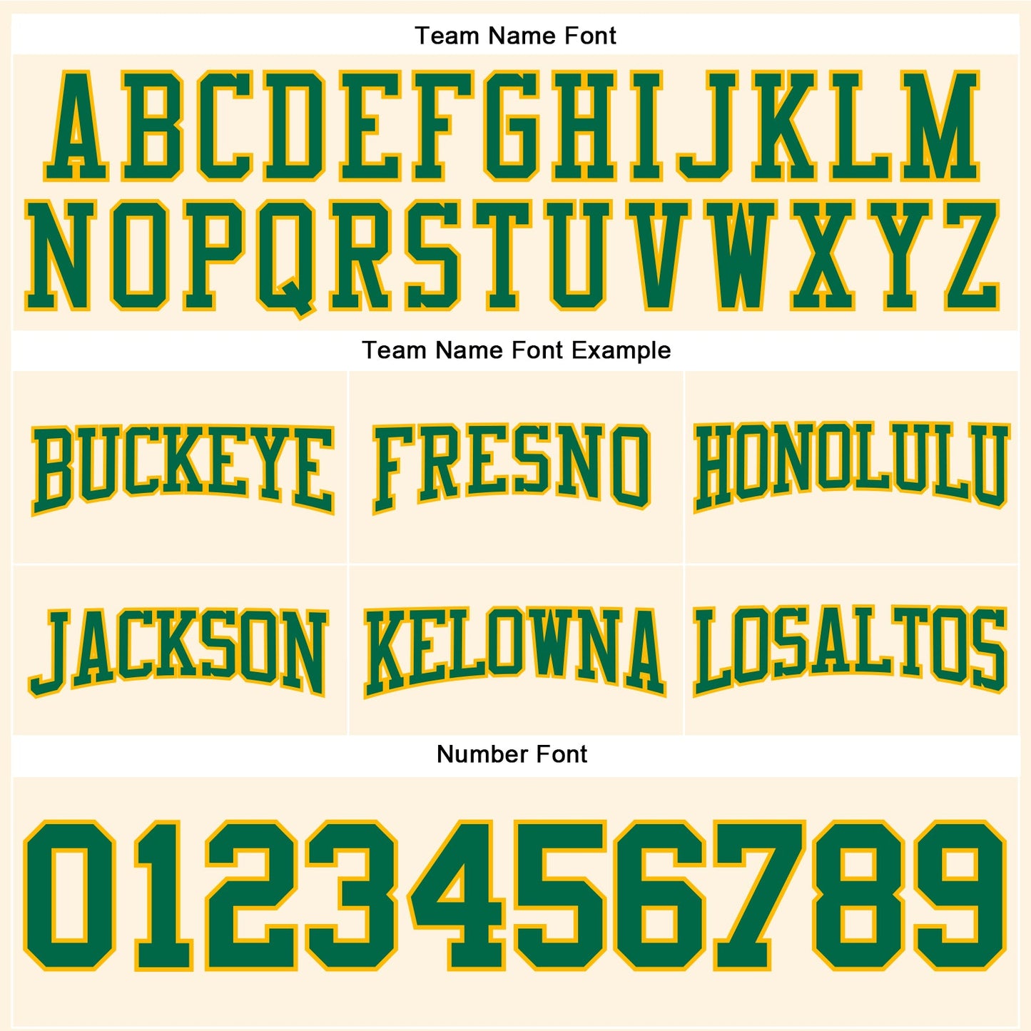 Custom Stitched Cream Kelly Green-Gold Football Pullover Sweatshirt Hoodie view 3