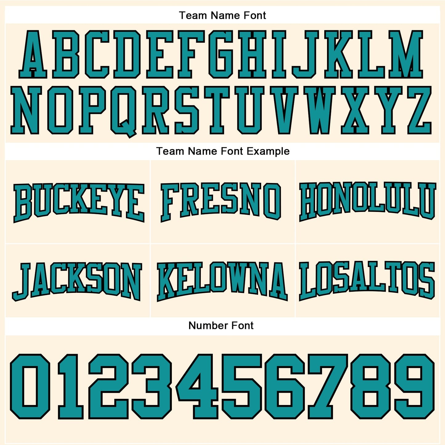 Custom Stitched Cream Teal-Black Football Pullover Sweatshirt Hoodie view 3