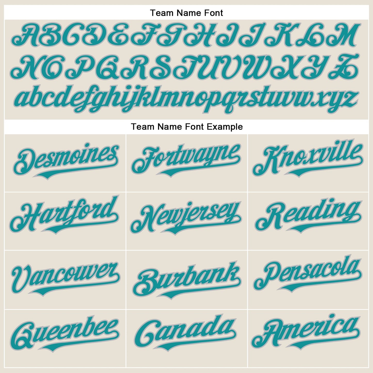 Custom Cream Teal-Gray Authentic Baseball Jersey view 4