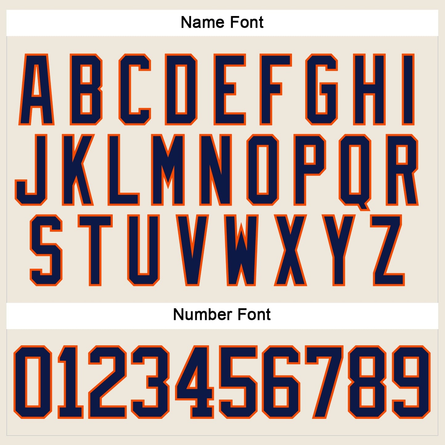 Custom Cream Navy-Orange Hockey Lace Neck Jersey view 5