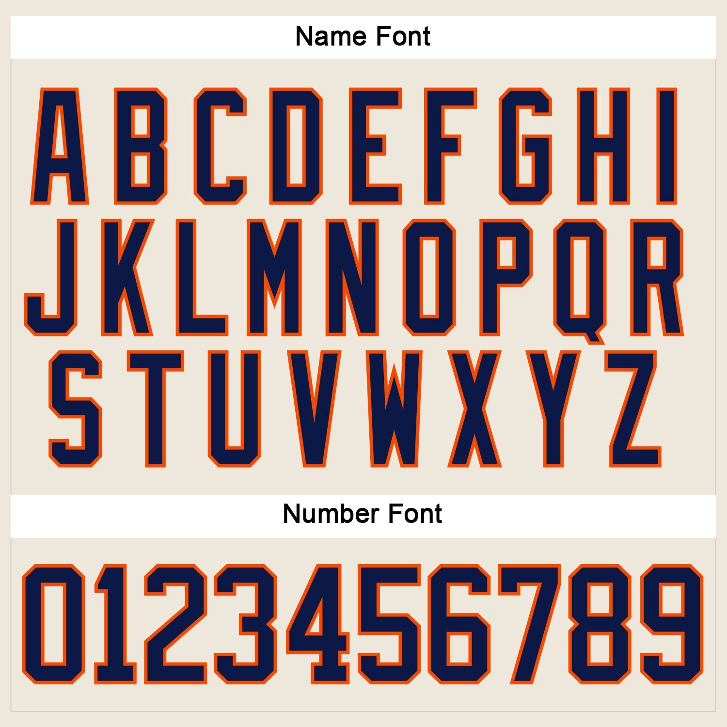 Custom Cream Navy-Orange Hockey Lace Neck Jersey view 5
