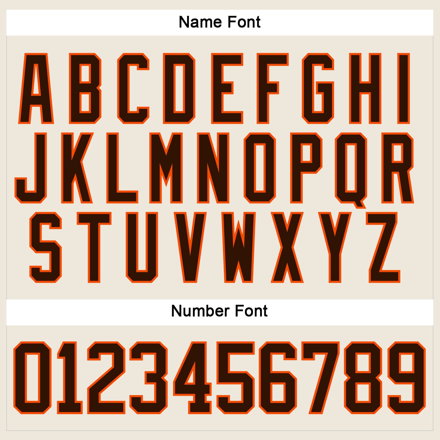 Custom Cream Brown-Orange Hockey Lace Neck Jersey view 5