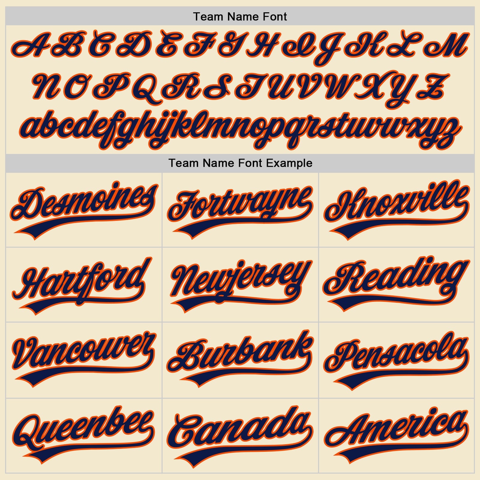 Custom Cream Navy-Orange Authentic Throwback Baseball Jersey view 4