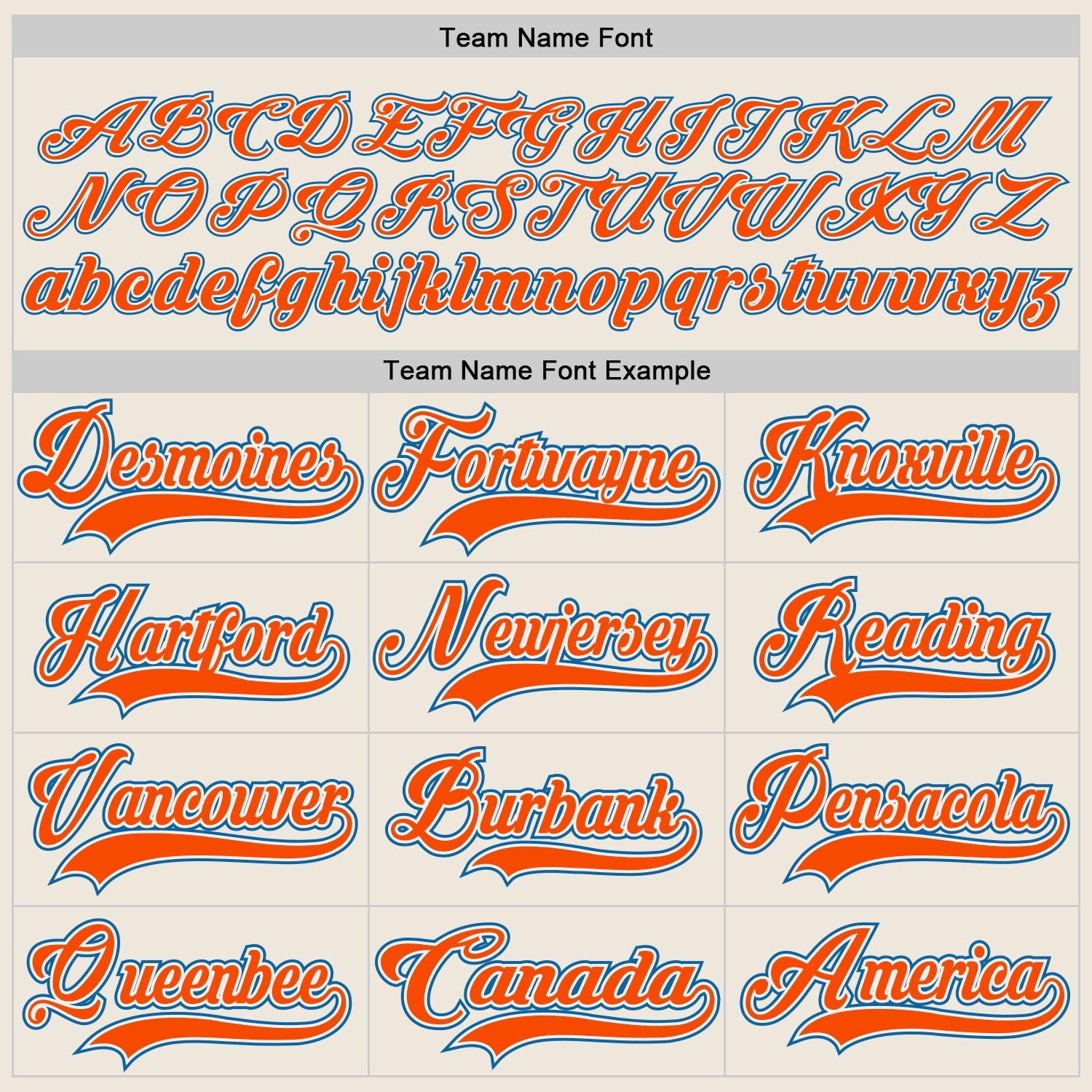 Custom Cream Orange White-Blue Hockey Jersey view 4