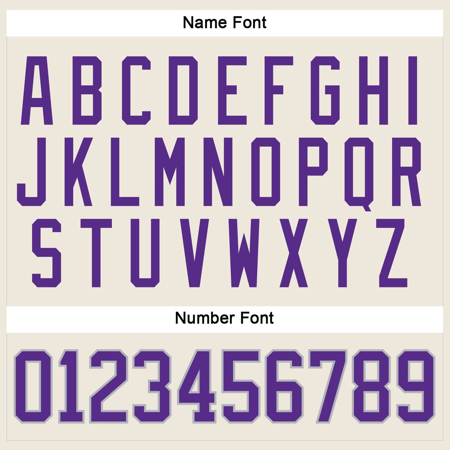 Custom Cream Purple-Gray Hockey Jersey view 5