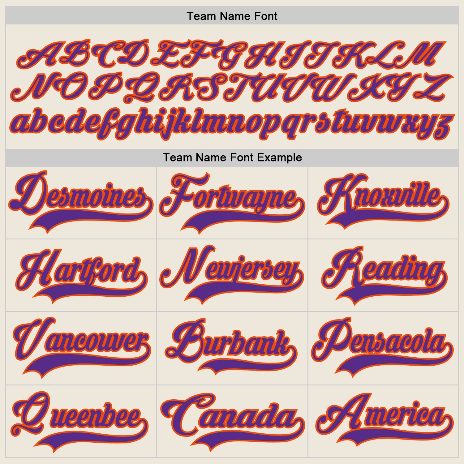 Custom Cream Purple-Orange Hockey Jersey view 4
