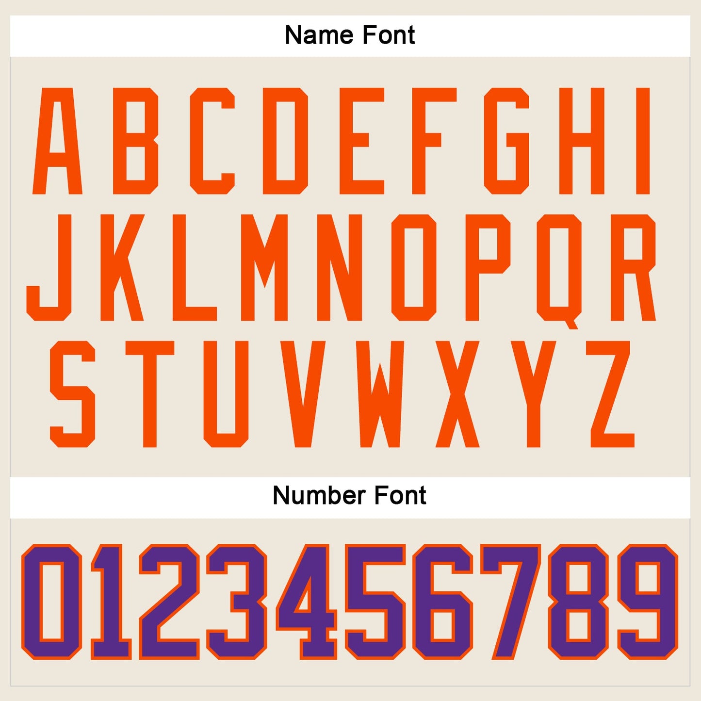 Custom Cream Purple-Orange Hockey Jersey view 5