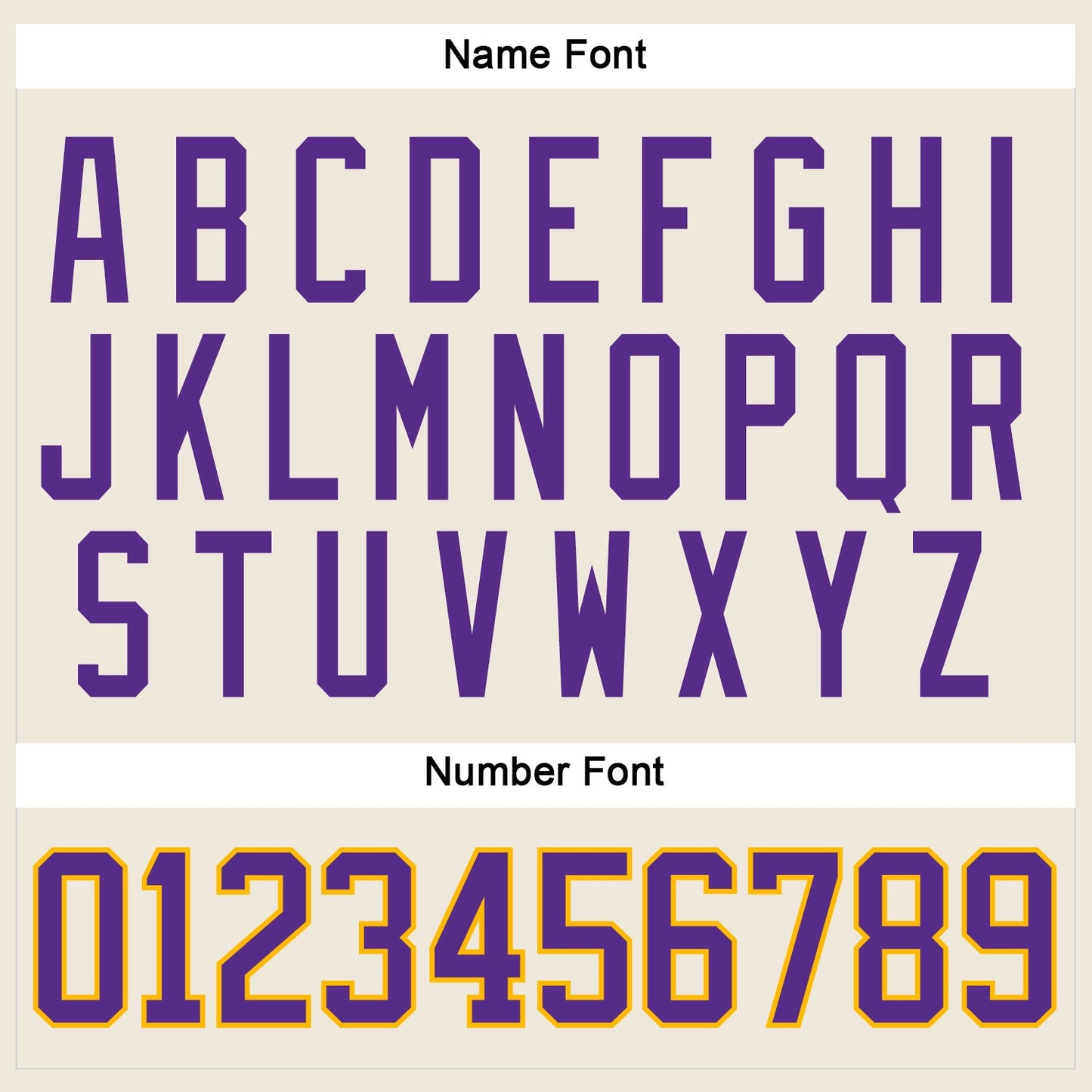 Custom Cream Purple-Gold Hockey Jersey view 5