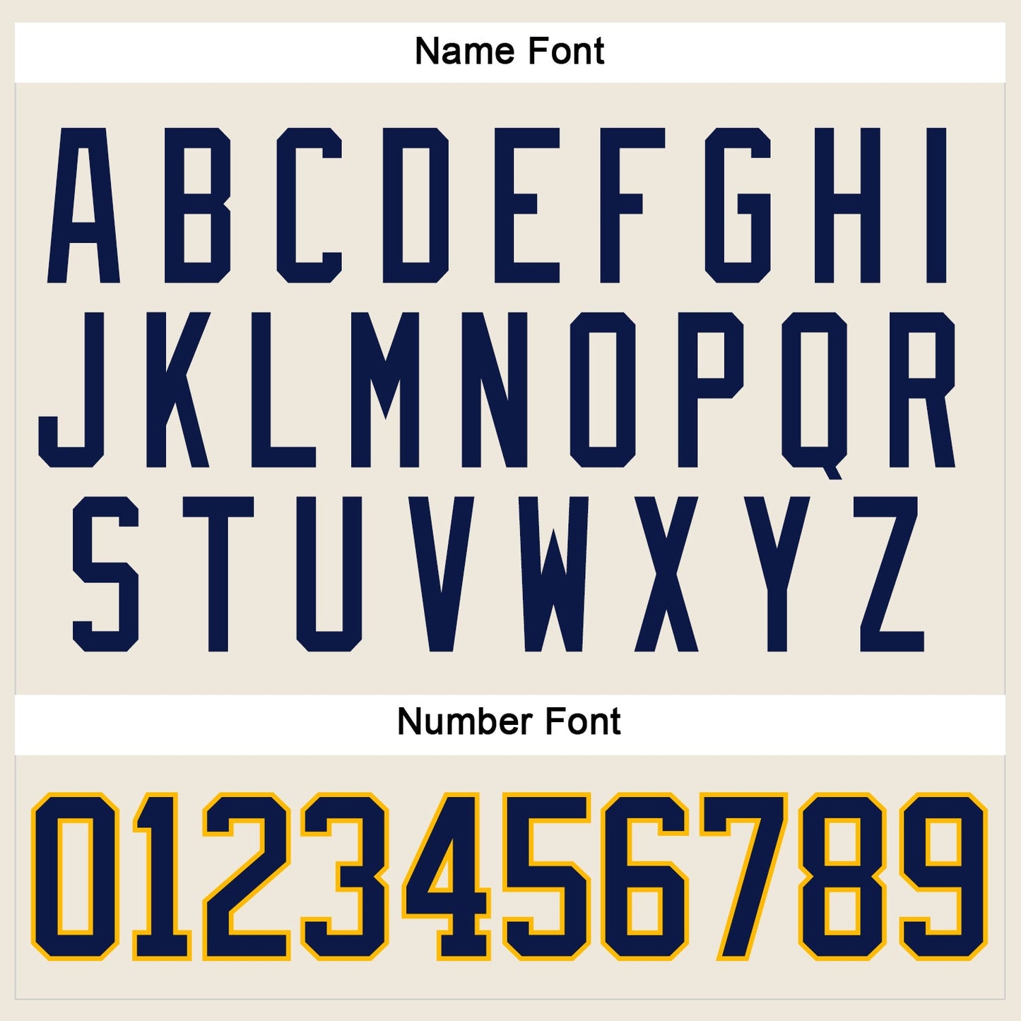 Custom Cream Navy-Gold Hockey Jersey view 5