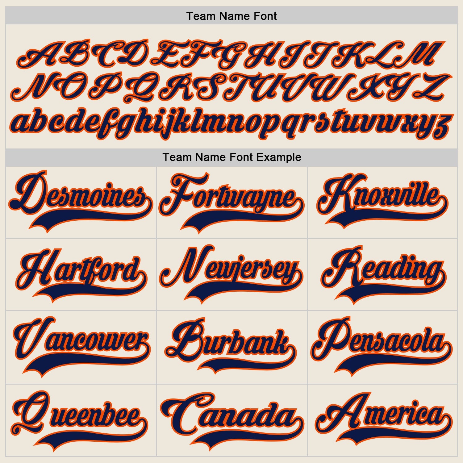 Custom Cream Navy-Orange Hockey Jersey view 4