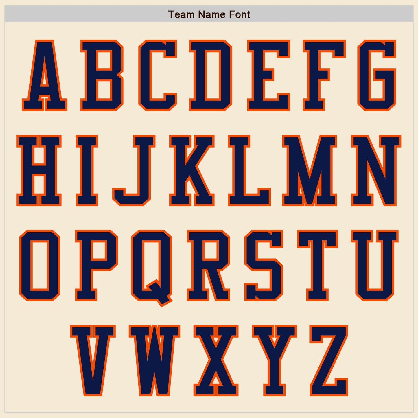 Custom Cream Navy-Orange Authentic Baseball Jersey view 3