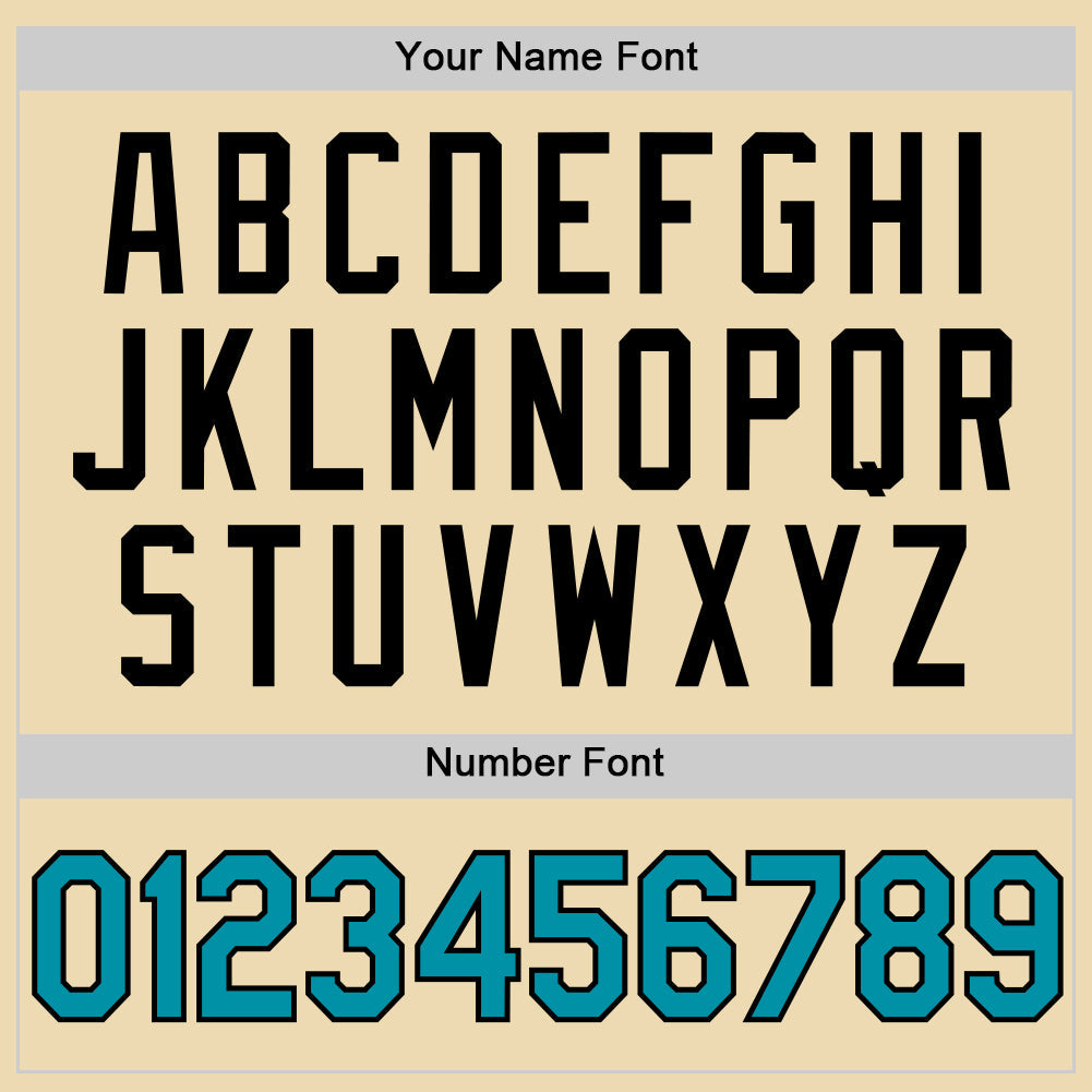Custom Cream Teal-Black Authentic Throwback Basketball Jersey view 4