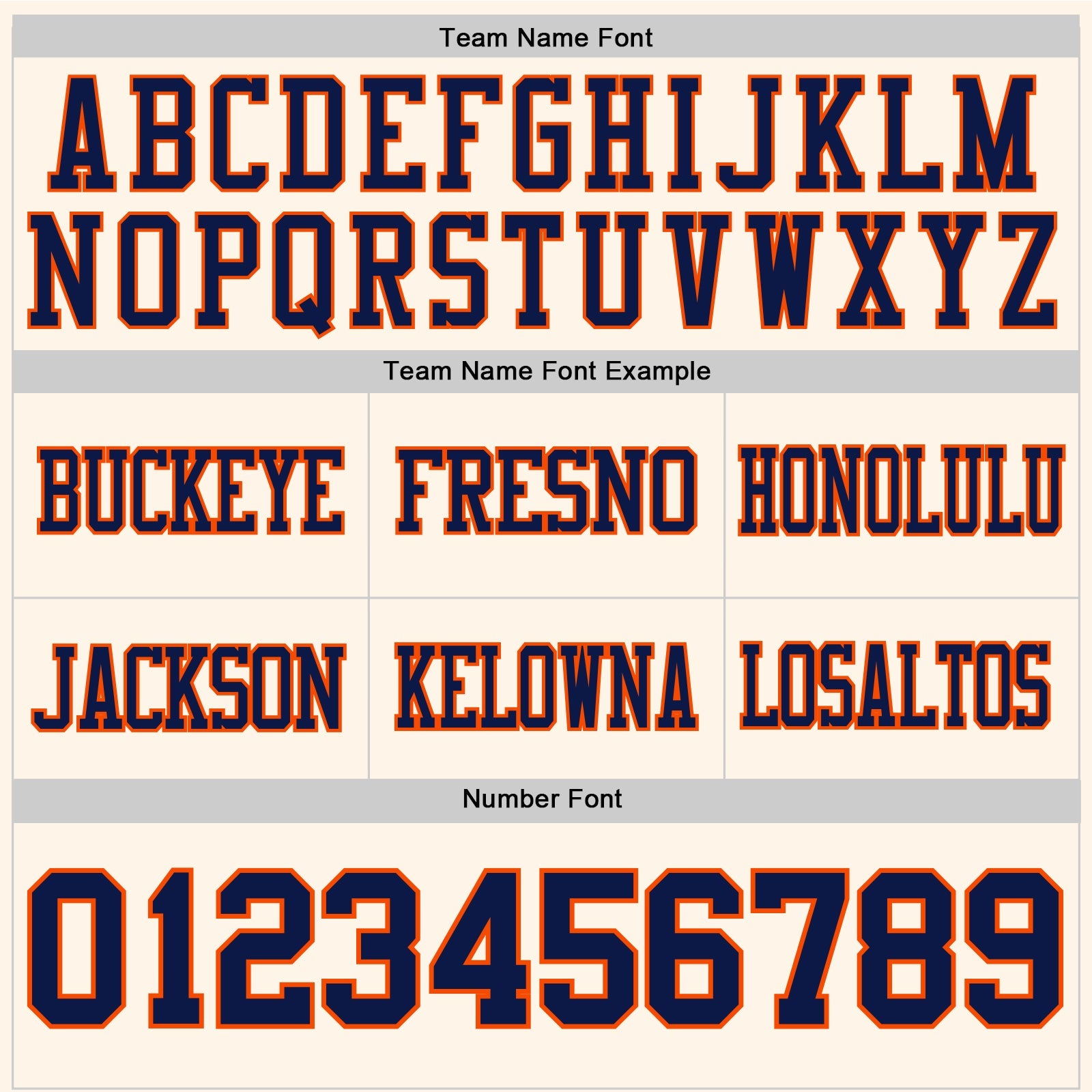 Custom Cream Navy-Orange Authentic Football Jersey view 4