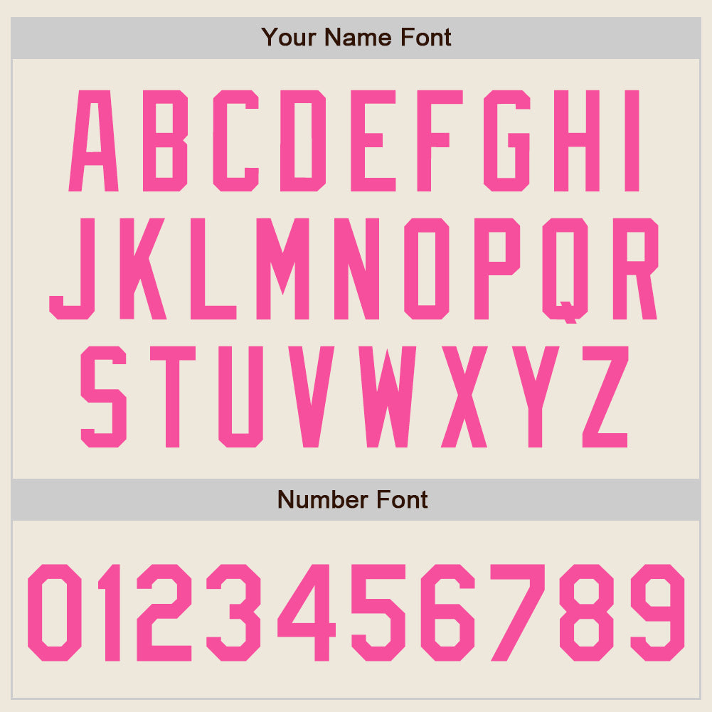 Custom Cream-Pink Authentic Baseball Jersey view 5