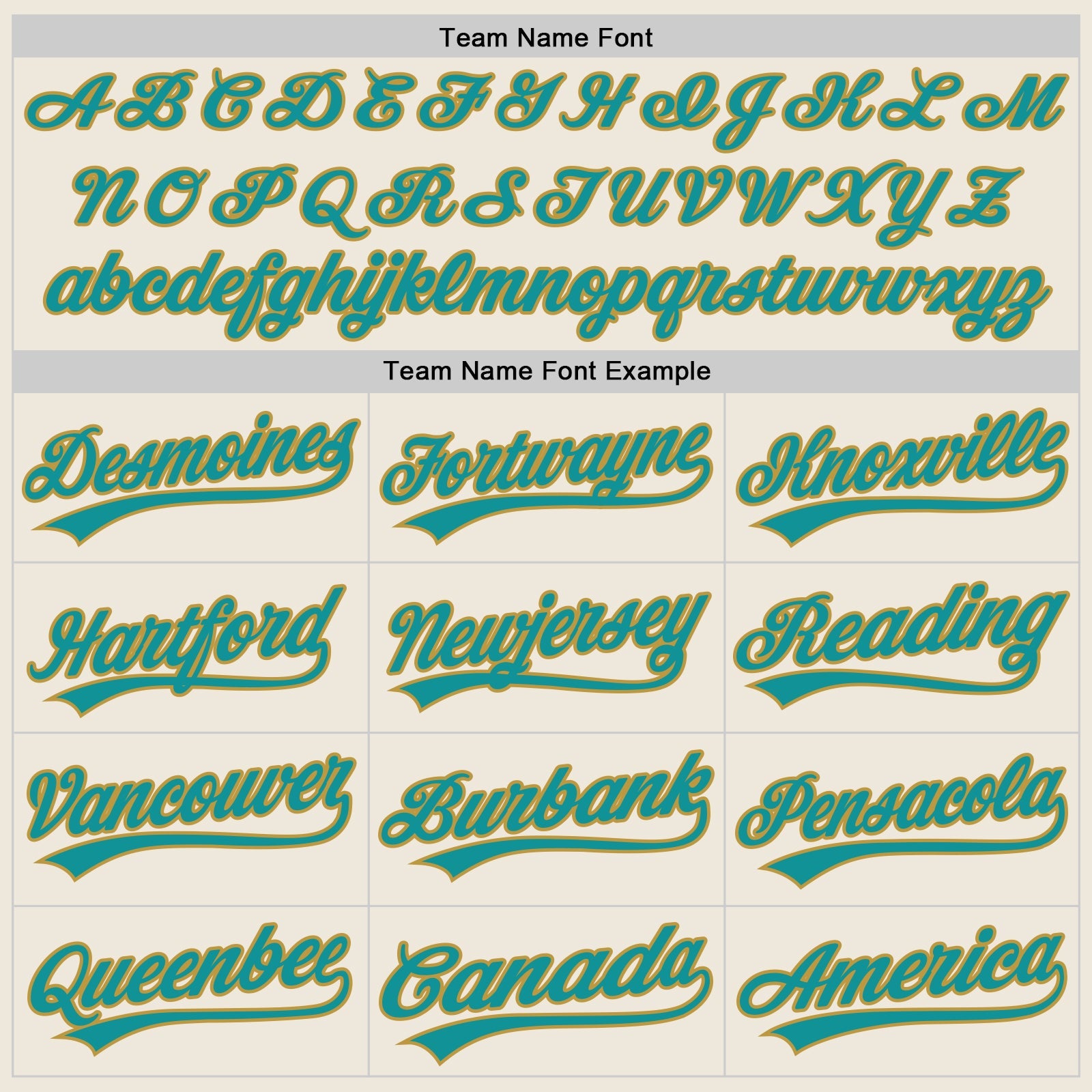 Custom Cream Teal-Old Gold Authentic Baseball Jersey view 4