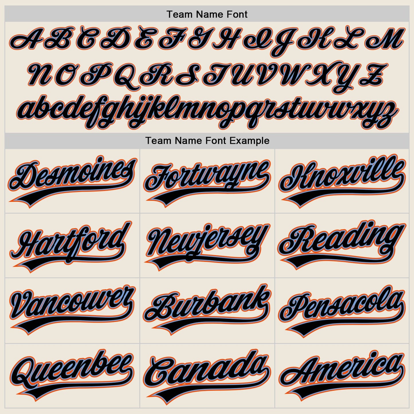 Custom Cream Black Powder Blue-Orange Authentic Baseball Jersey view 4