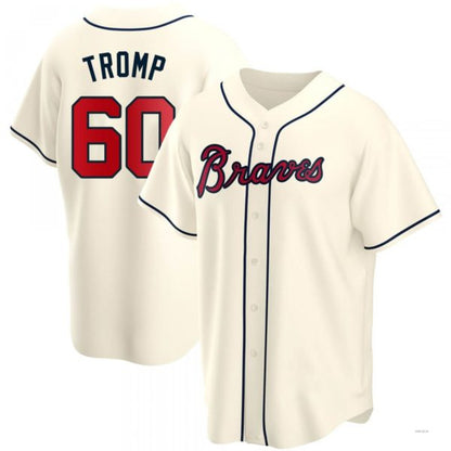 Atlanta Braves #60 Chadwick Tromp Cream Alternate Jersey Stitches Baseball Jerseys - Main View