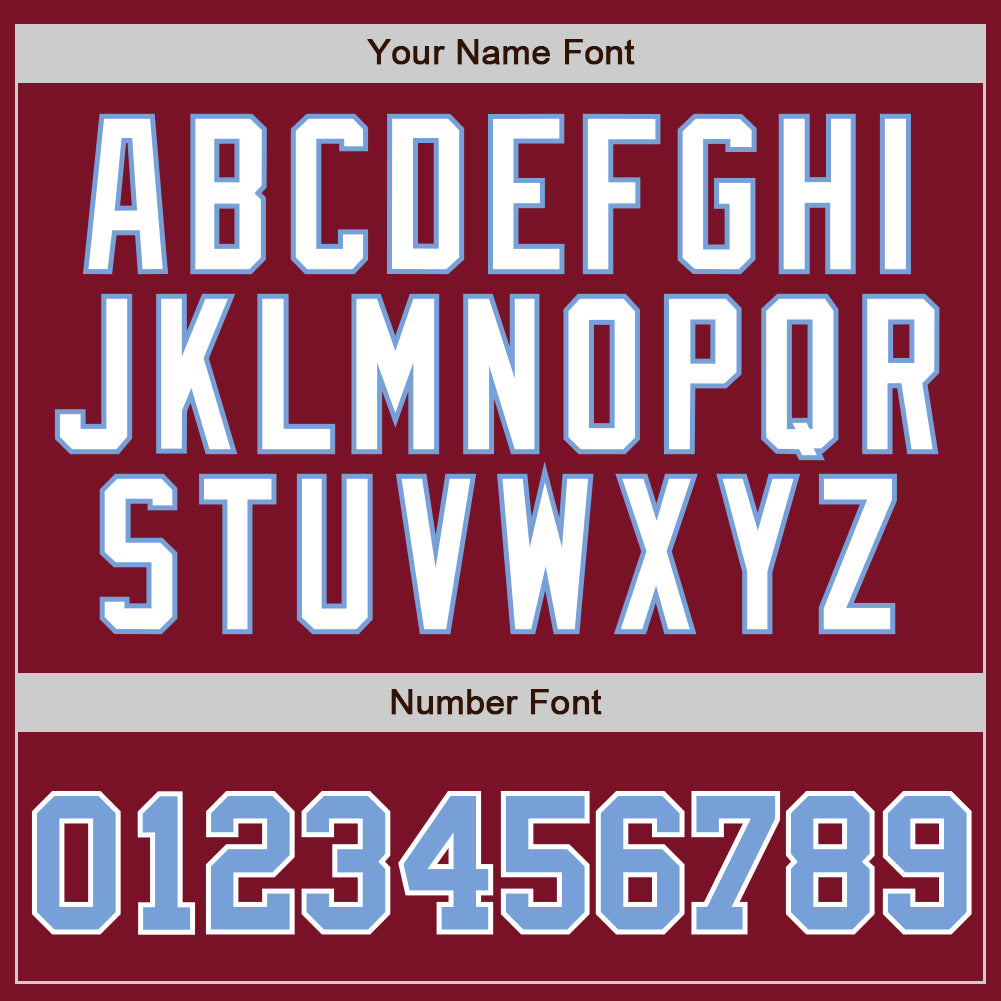 Custom Crimson White Pinstripe Light Blue-White Authentic Baseball Jersey view 4