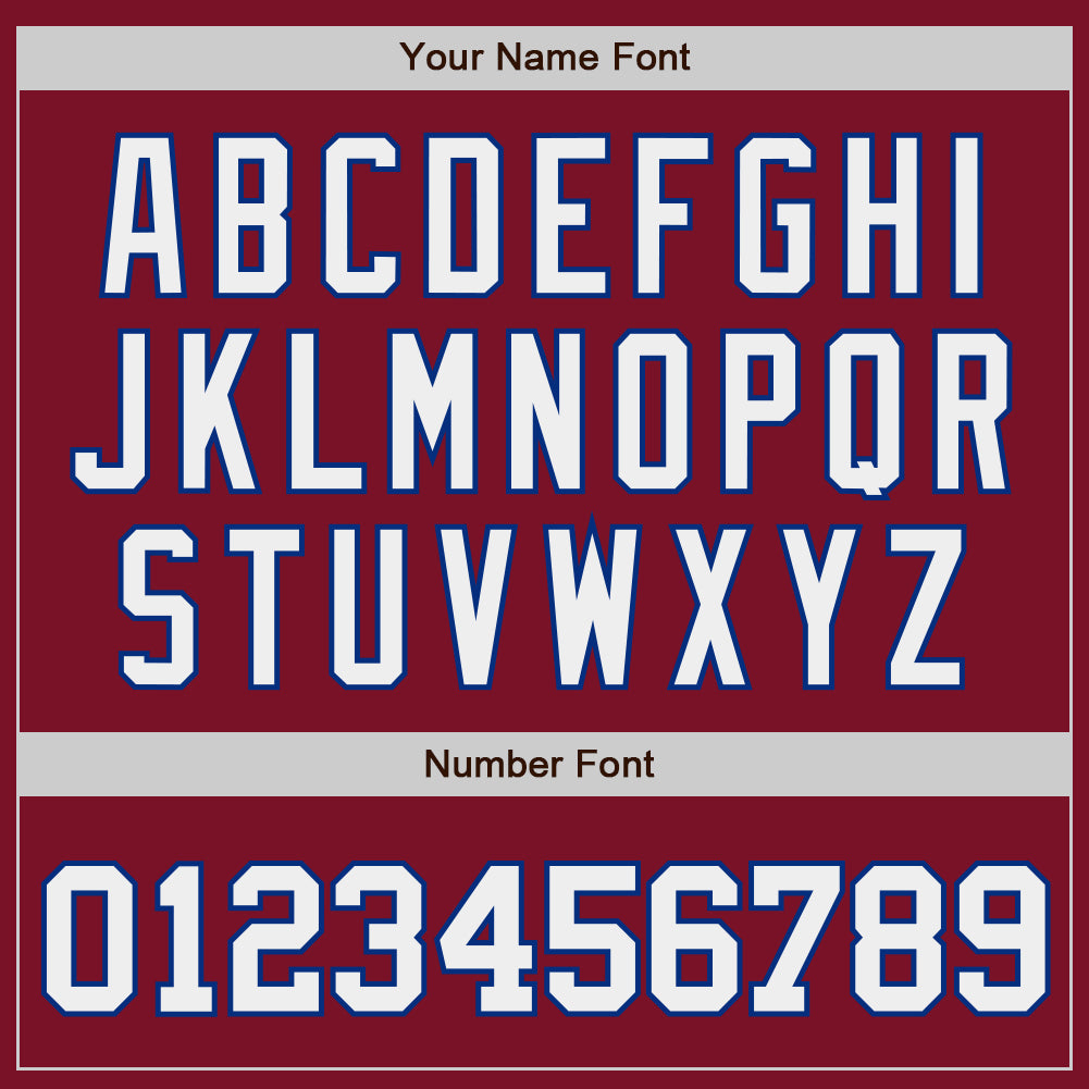 Custom Crimson White-Royal Authentic Baseball Jersey view 5