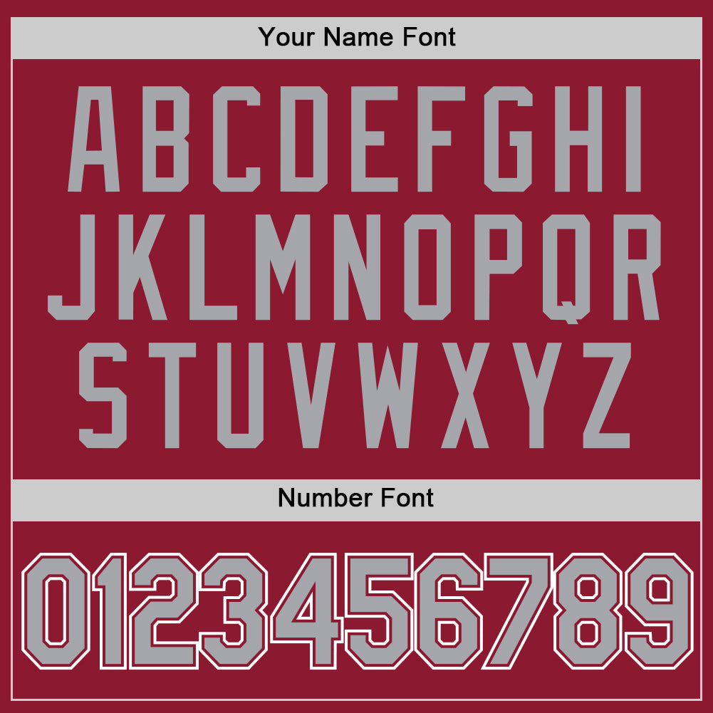 Custom Crimson Gray-White Performance T-Shirt view 4