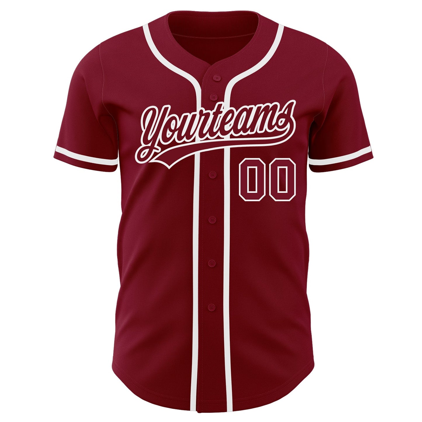 Custom Crimson Crimson-White Authentic Baseball Jersey view 2