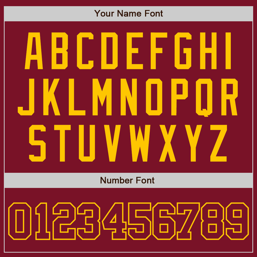 Custom Crimson Crimson-Gold Authentic Baseball Jersey view 5