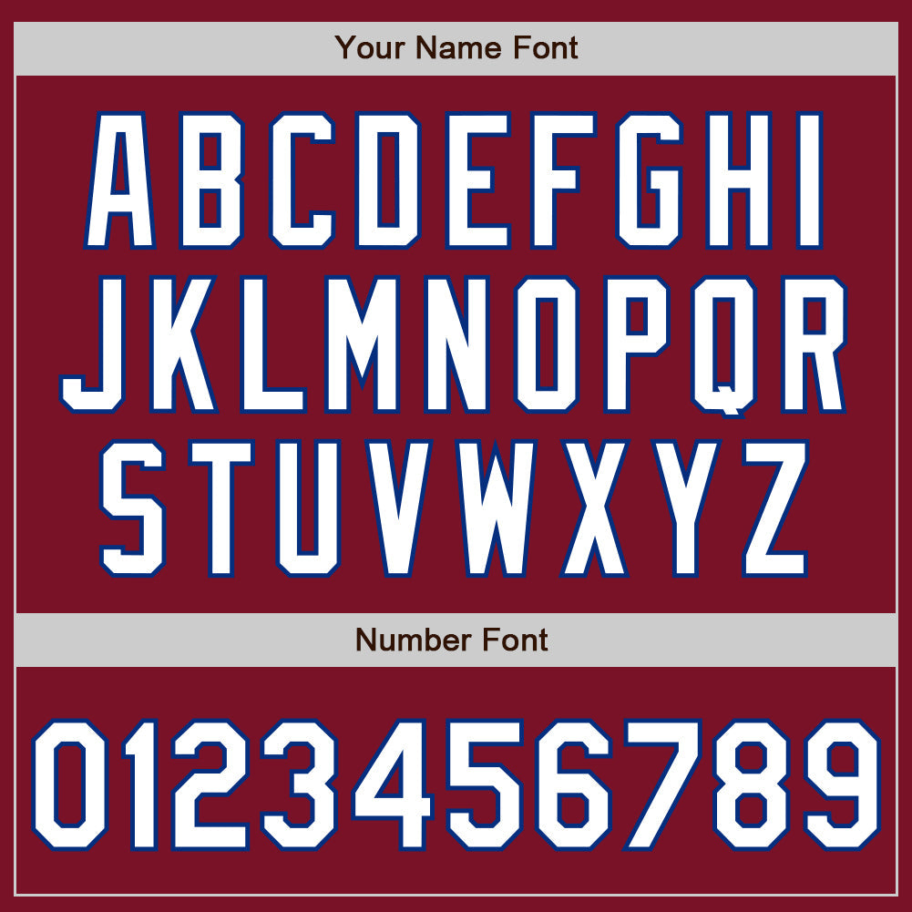 Custom Crimson White-Royal Authentic Baseball Jersey view 5