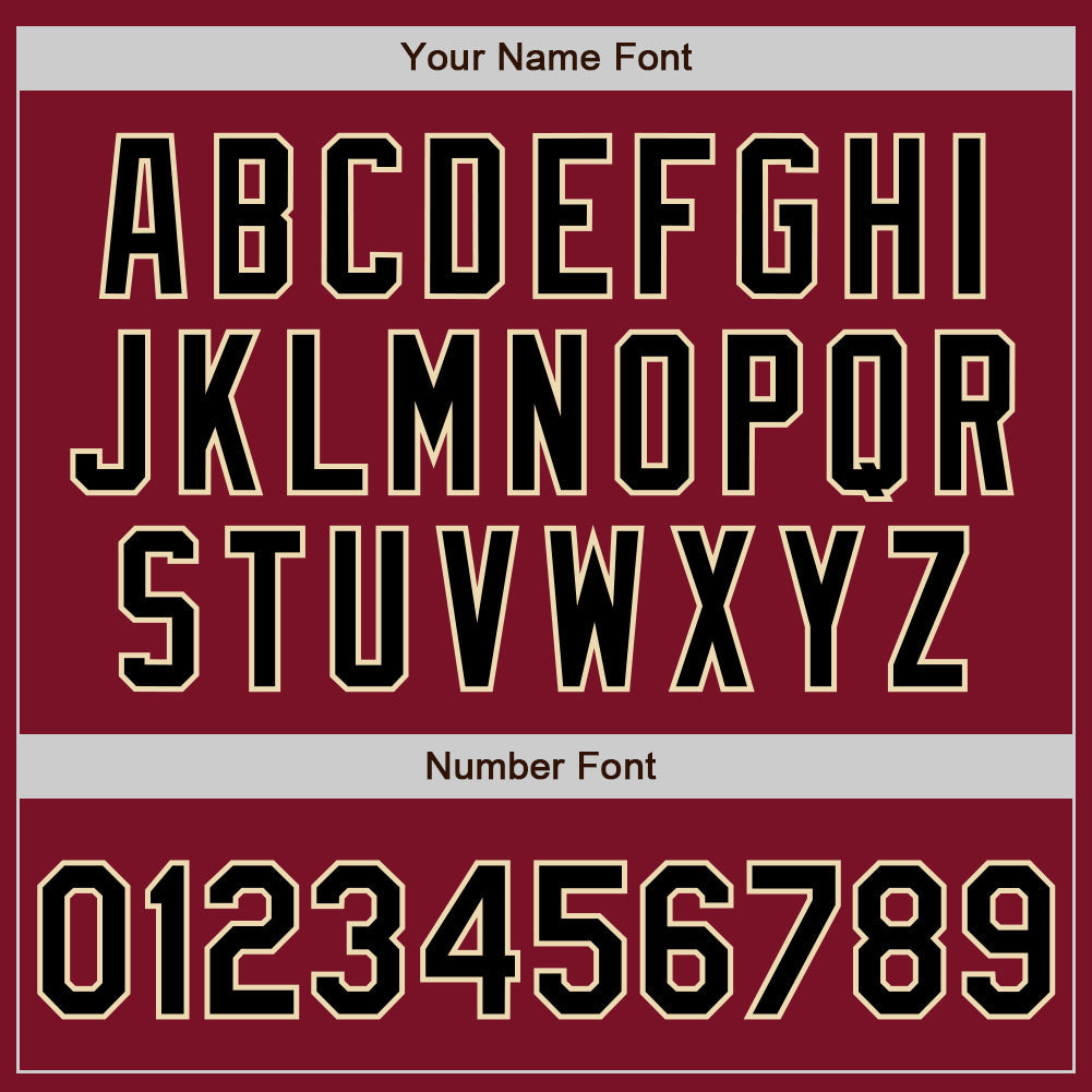 Custom Crimson Black-City Cream Authentic Baseball Jersey view 5