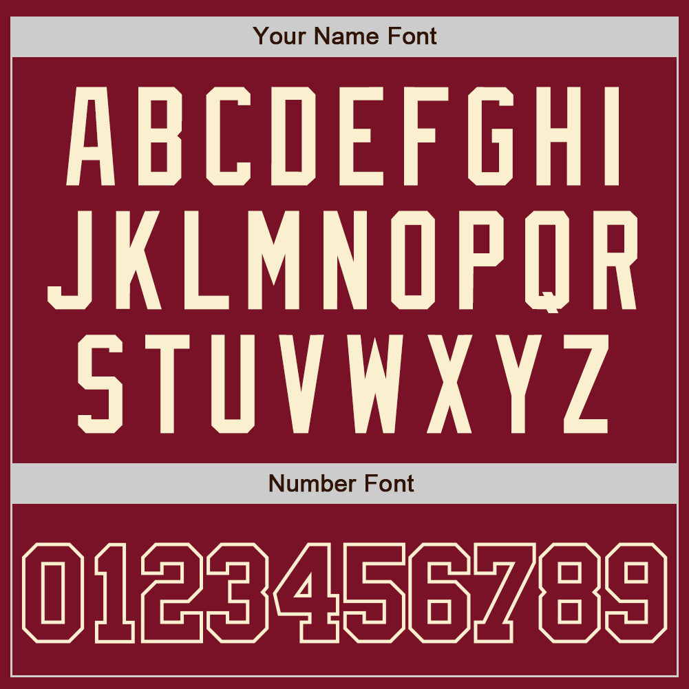 Custom Crimson Crimson-Cream Authentic Baseball Jersey view 5