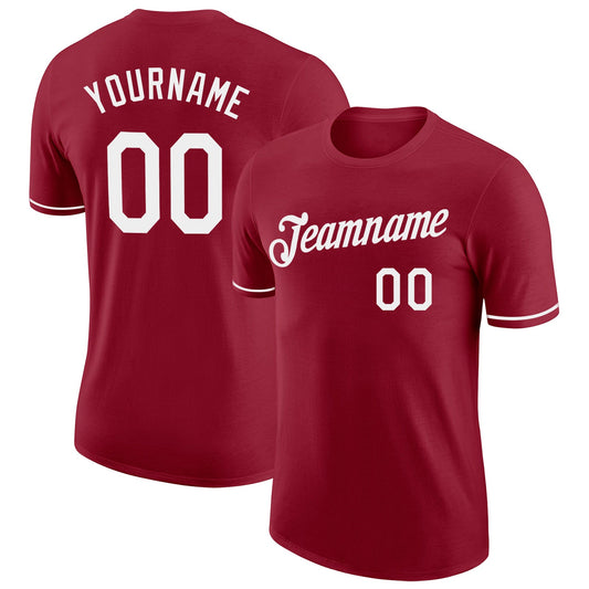 Custom Crimson White Performance T-Shirt - Main View