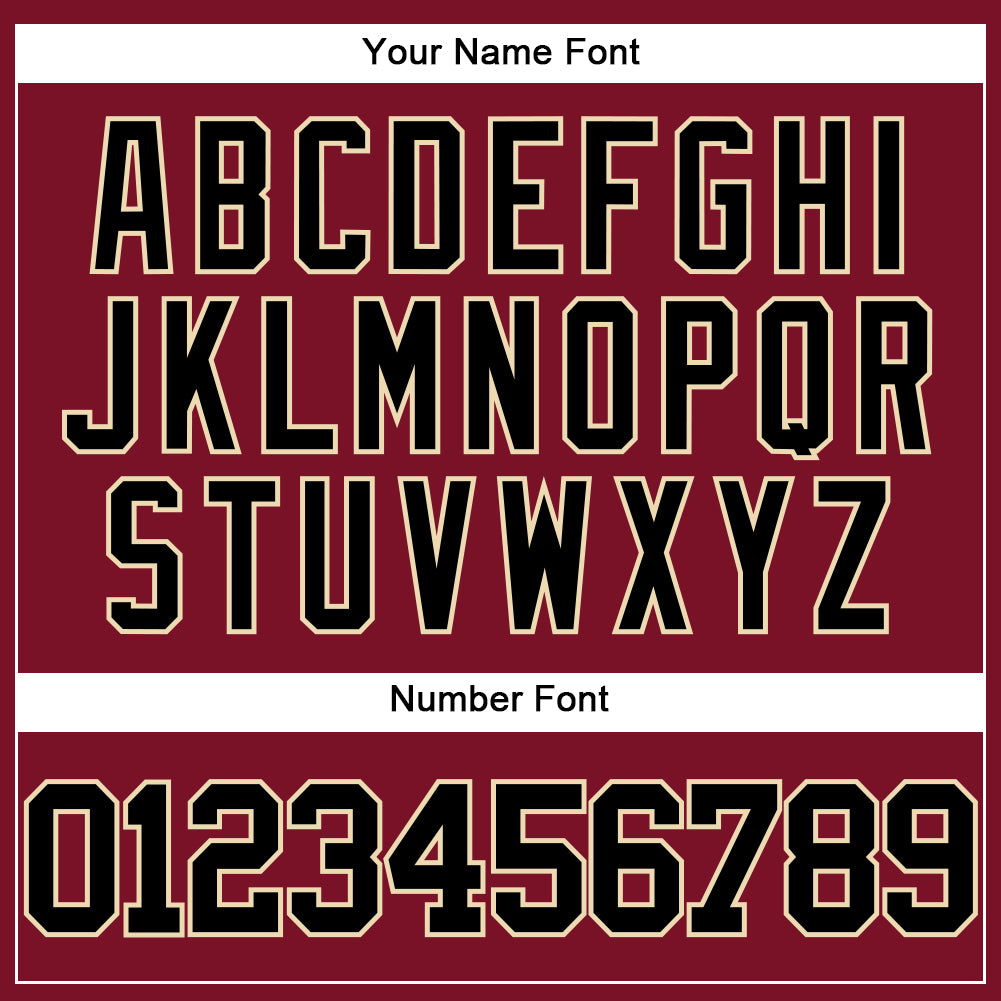 Custom Crimson Black-City Cream Authentic Baseball Jersey view 5