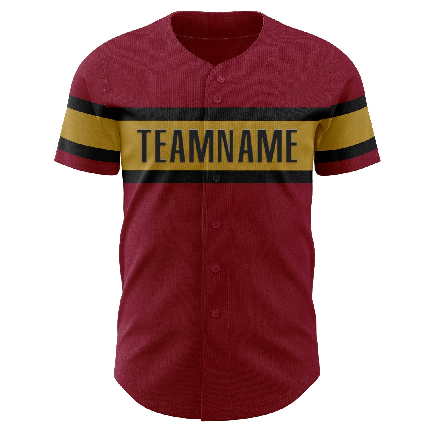 Custom Crimson Old Gold-Black Authentic Baseball Jersey view 2