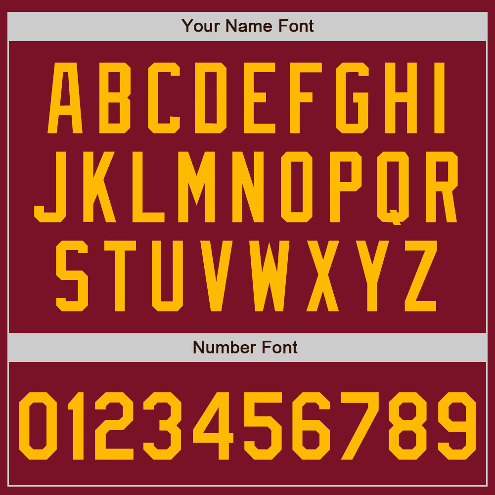 Custom Crimson Gold Authentic Baseball Jersey view 5