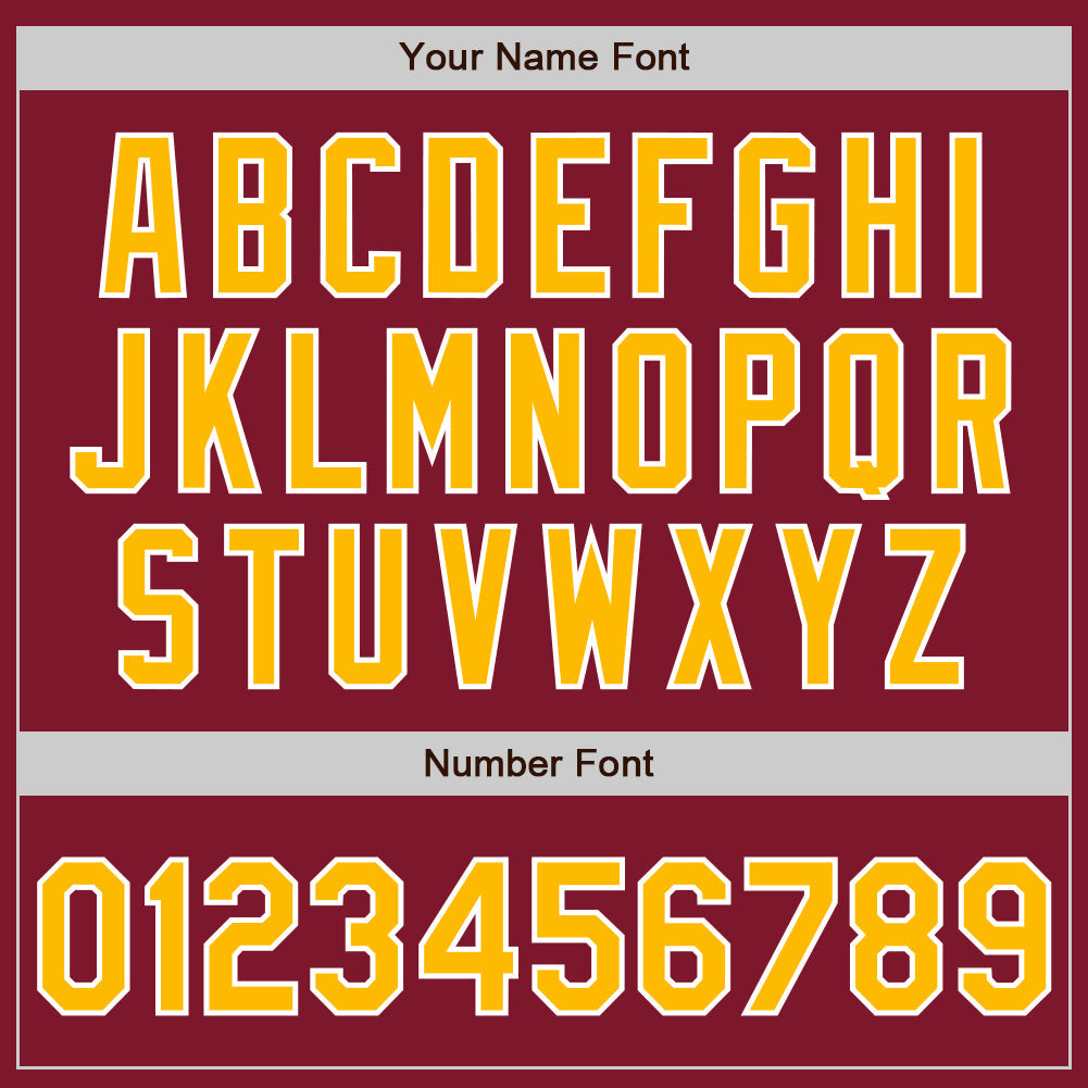 Custom Stitched Crimson Gold-White Baseball Pullover Sweatshirt Hoodie view 4