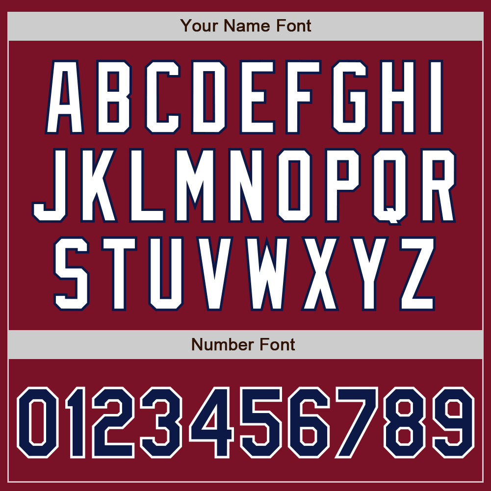 Custom Crimson Navy-White Authentic Baseball Jersey view 5