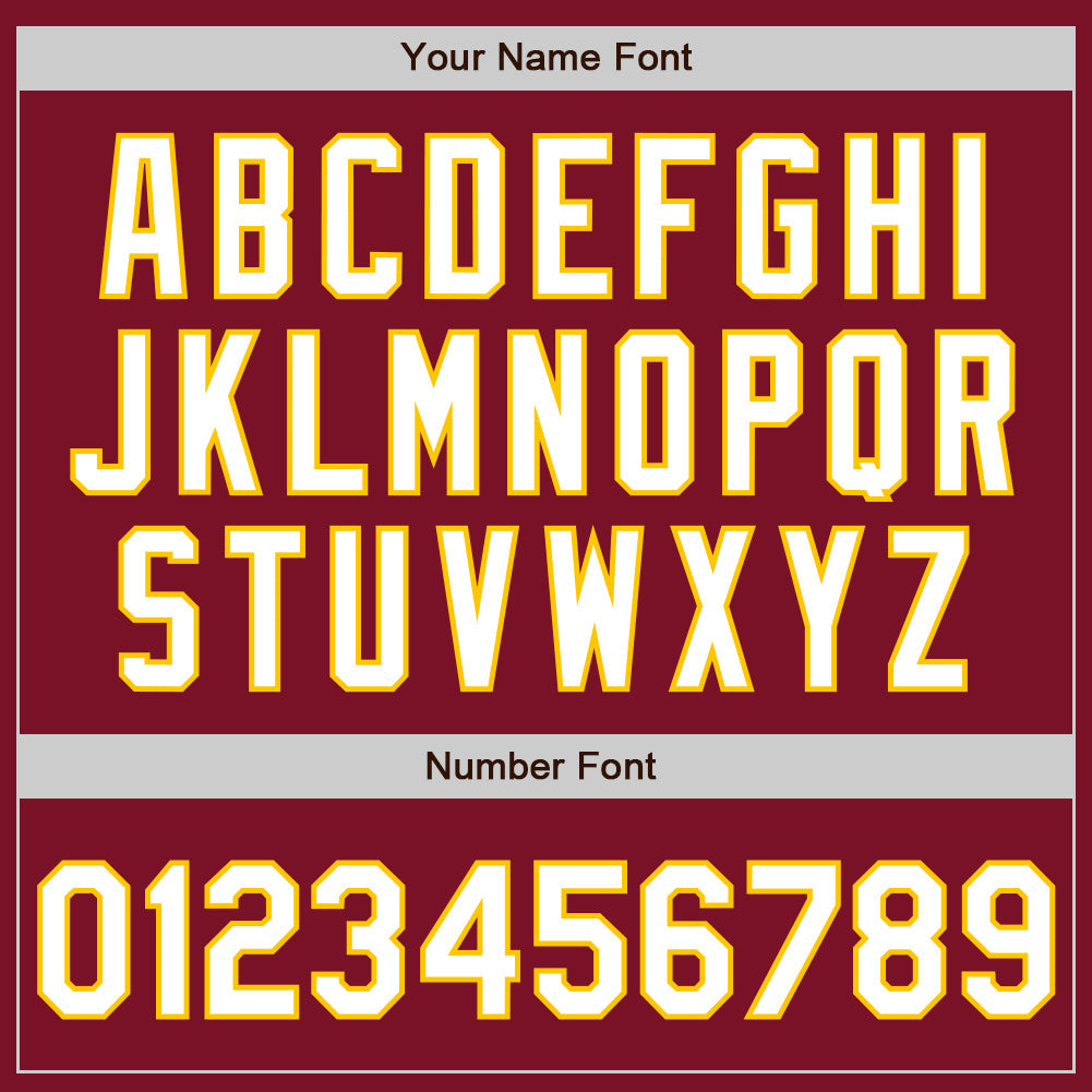 Custom Crimson White-Yellow Authentic Baseball Jersey view 5