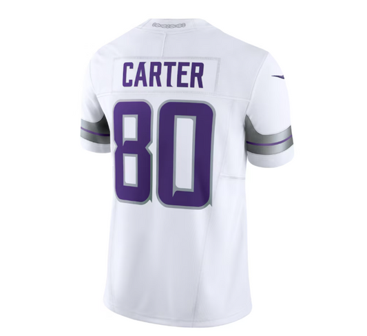 MN.Vikings #80 Cris Carter Alternate Vapor F.U.S.E. Retired Player Limited Jersey - White American Football Jerseys - Main View